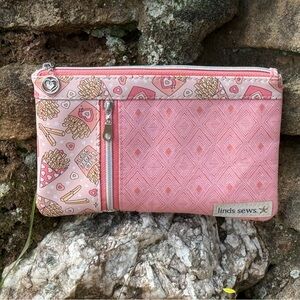 Pink “Fries Before Guys” Women's Zip Clutch Handcrafted